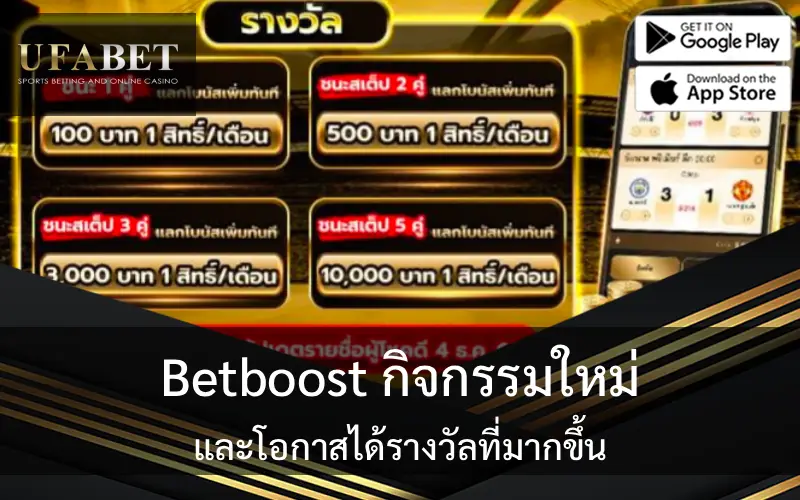 รูปปก เรื่อง Betboost กิจกรรมใหม่ และโอกาสได้รางวัลที่มากขึ้น